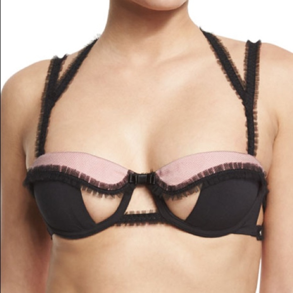 Chantal Thomass Noir Rose Batifolage Baconette bra